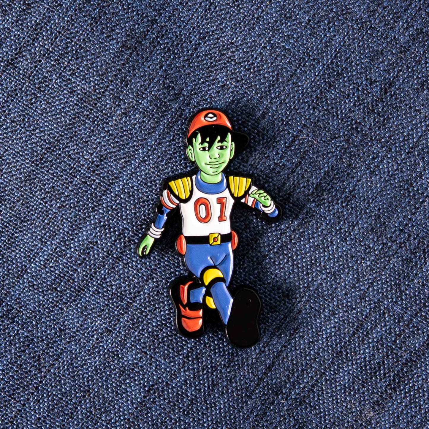 A soft enamel pin of the retro computer animated series, Reboot, character, Enzo Matrix.