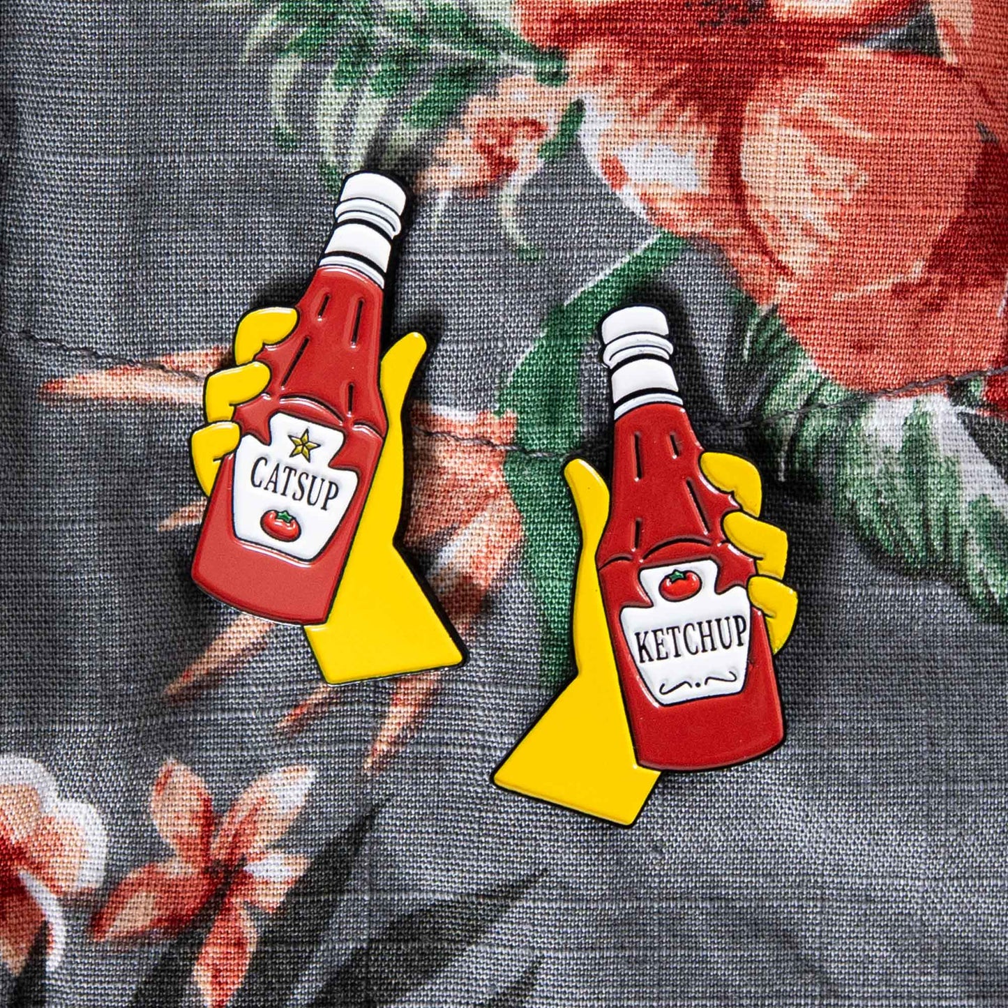 Ketchup Catsup Soft Enamel Pin Set