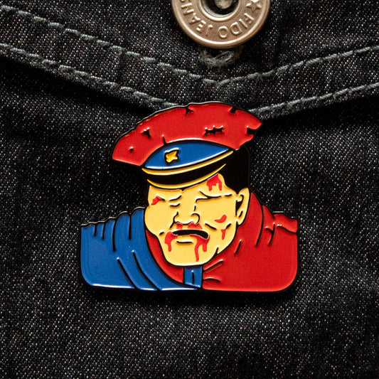 Battered M-Bison Soft Enamel Pin