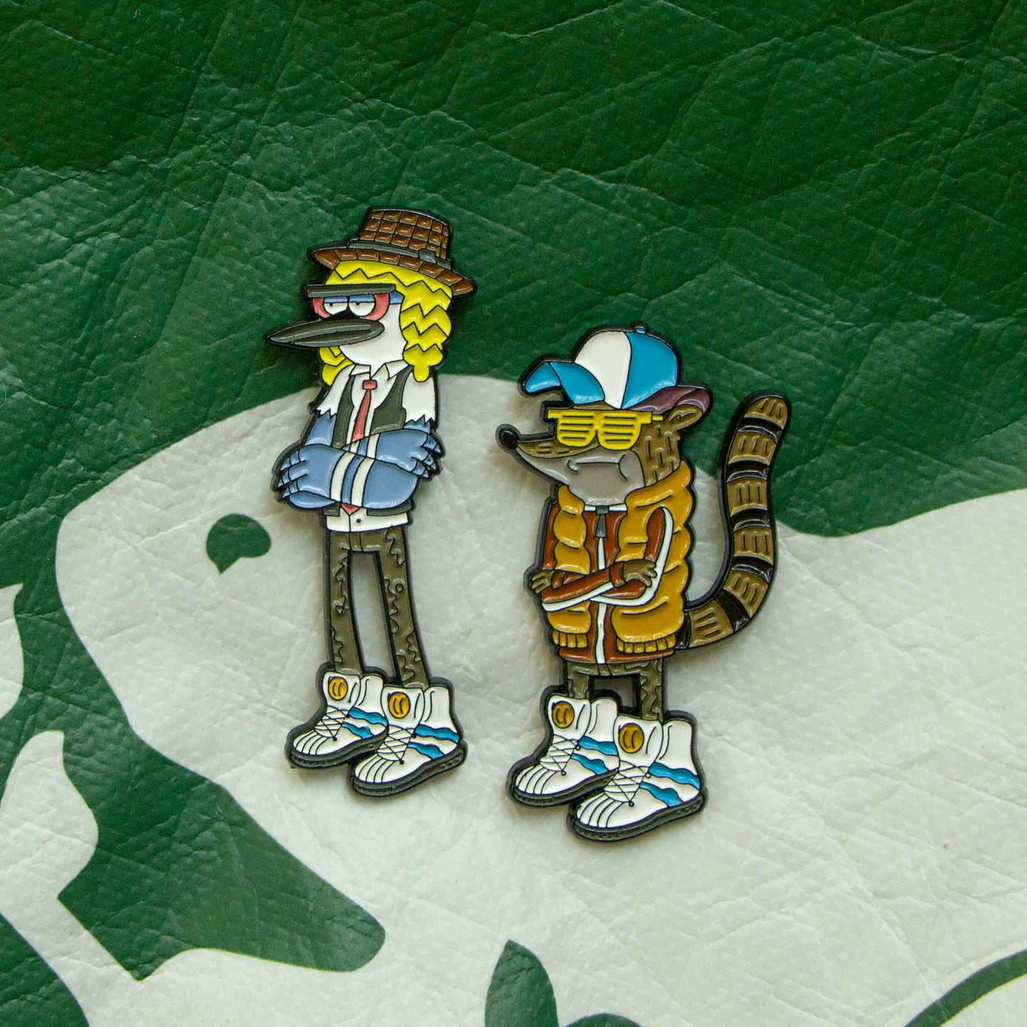 Cool Mordecai and Rigby Enamel Pin Set