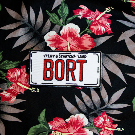 Bort License Plate Iron-on Patch
