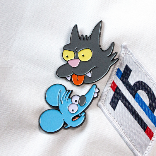 Itchy and Scratchy Soft Enamel Pin Set
